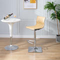 PU leather armless height adjustable swivel bar chair